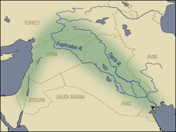 Fertile crescent map